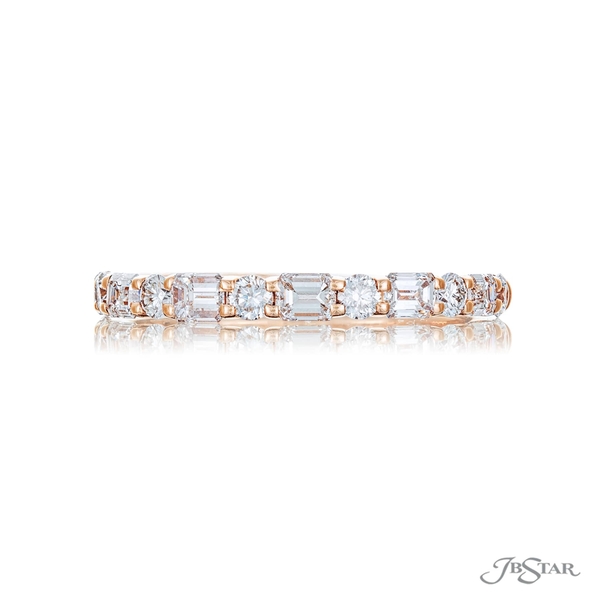Diamond band featuring alternating round and emerald-cut diamonds in our East to West design.7394-006