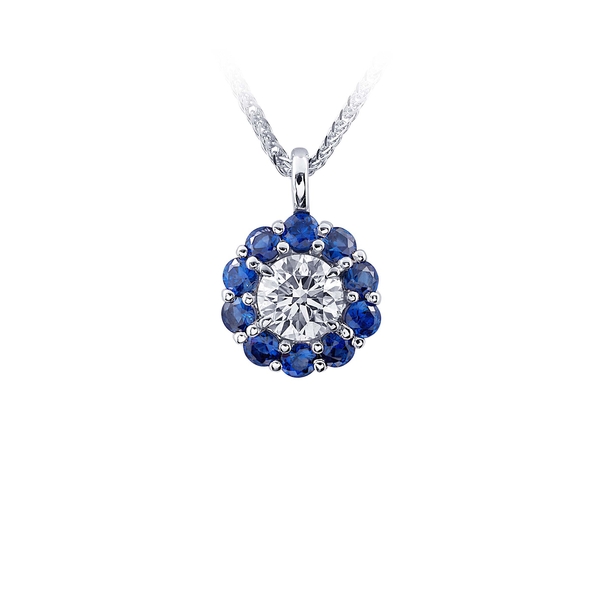 0.99 ct rd diamond and blue sapphire DIA cert halo necklace.jpg