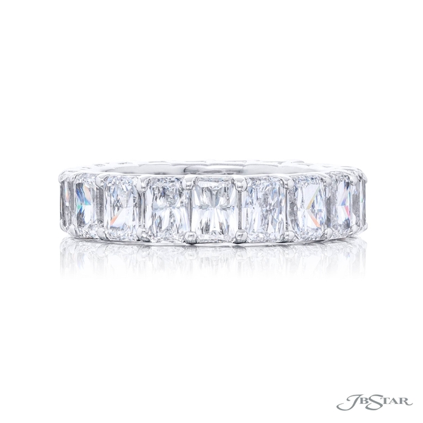 Diamond eternity band featuring 19 perfectly matched radiant-cut diamonds in a shared prong setting.5173-006