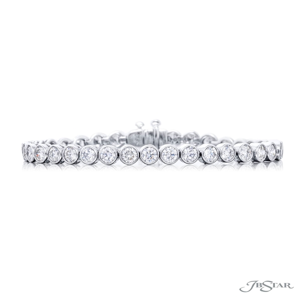 Diamond bracelet featuring 37 bezel set round diamonds. 2220-004