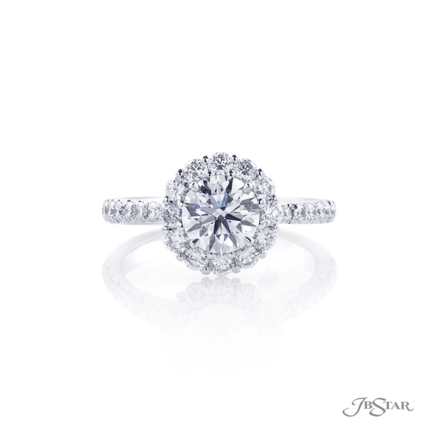 1.00 ct. GIA certified round diamond in a micro pave halo setting. 0133-020.