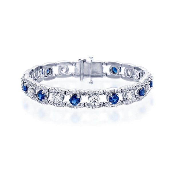 sapphire and matching round diamond track pave diamond bracelet.jpg