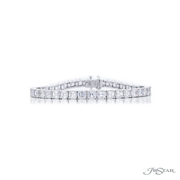 Diamond bracelet featuring 40 perfectly matched radiant diamonds. 0239-003