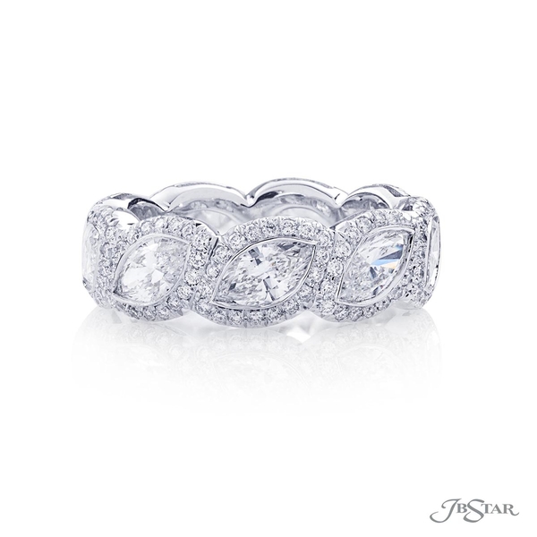 Diamond eternity band featuring 9 beautifully matched marquise diamonds bezel-set and edged in micro pave.5179-001