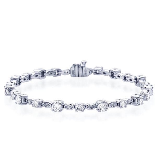 marquise and round diamond bracelet exquisitely handcrafted with 22 perfectly matched marquise and round diamonds.jpg