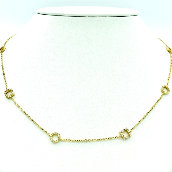 diamond and yellow gold necklace