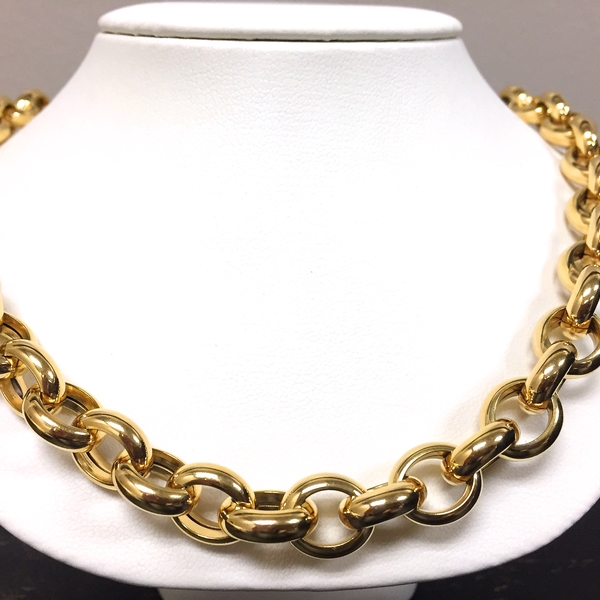 18k Italian yellow gold necklace