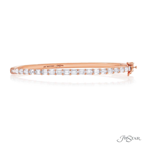 Diamond bangle featuring 21 emerald-cut diamonds in our East to West design. 3617-002-1
