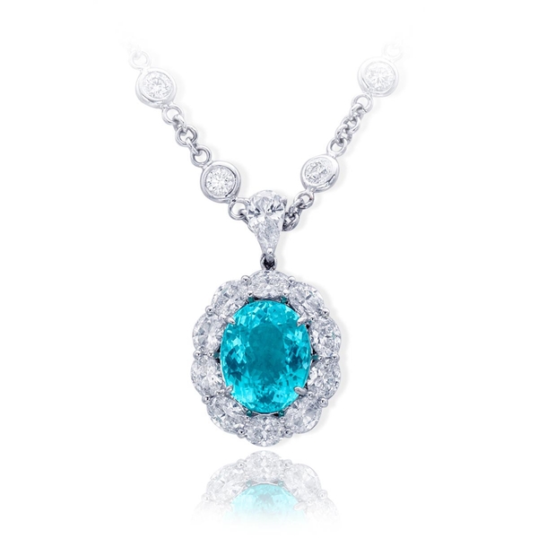 6.43 Mozambique Paraiba oval halo diamond necklace.jpg