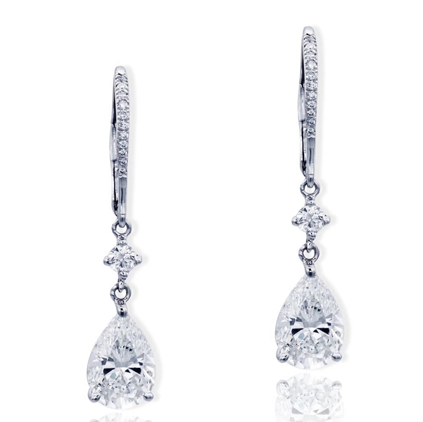 diamond drop earrings featuring 2.50 ct. GIA certified pear-shape diamond centers hung by round diamonds.jpg