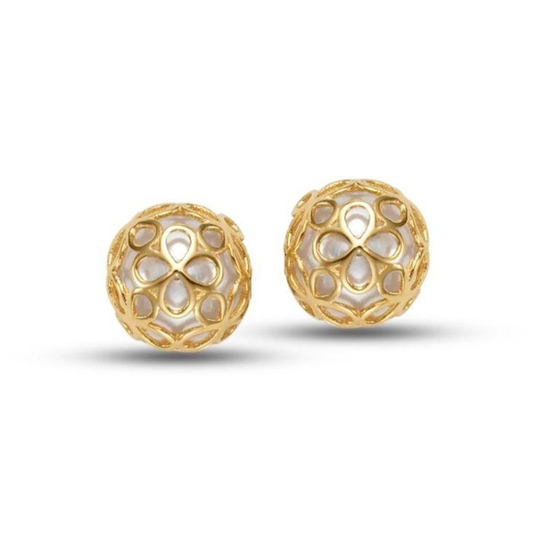 G21078E-1. 14KT Yellow Gold 6.5-7MM Freshwater Pearl Studs