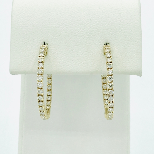 inside out yellow gold and diamond earrings