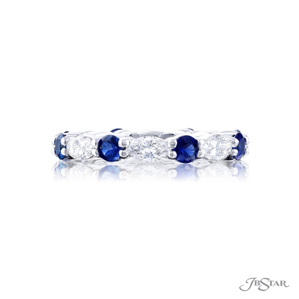 Sapphire and diamond eternity band featuring marquise diamonds and round sapphires in a shared prong setting.5301-002