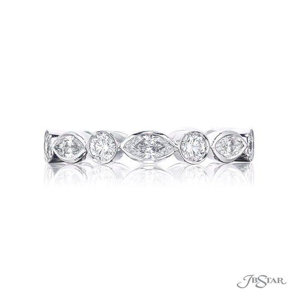 Diamond eternity band featuring marquise and round diamonds in a bezel east to west design.5214-002