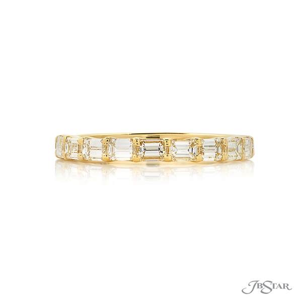 Wedding band featuring 11 emerald cut diamonds in an east to west design. 2644-011